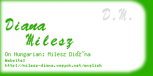 diana milesz business card